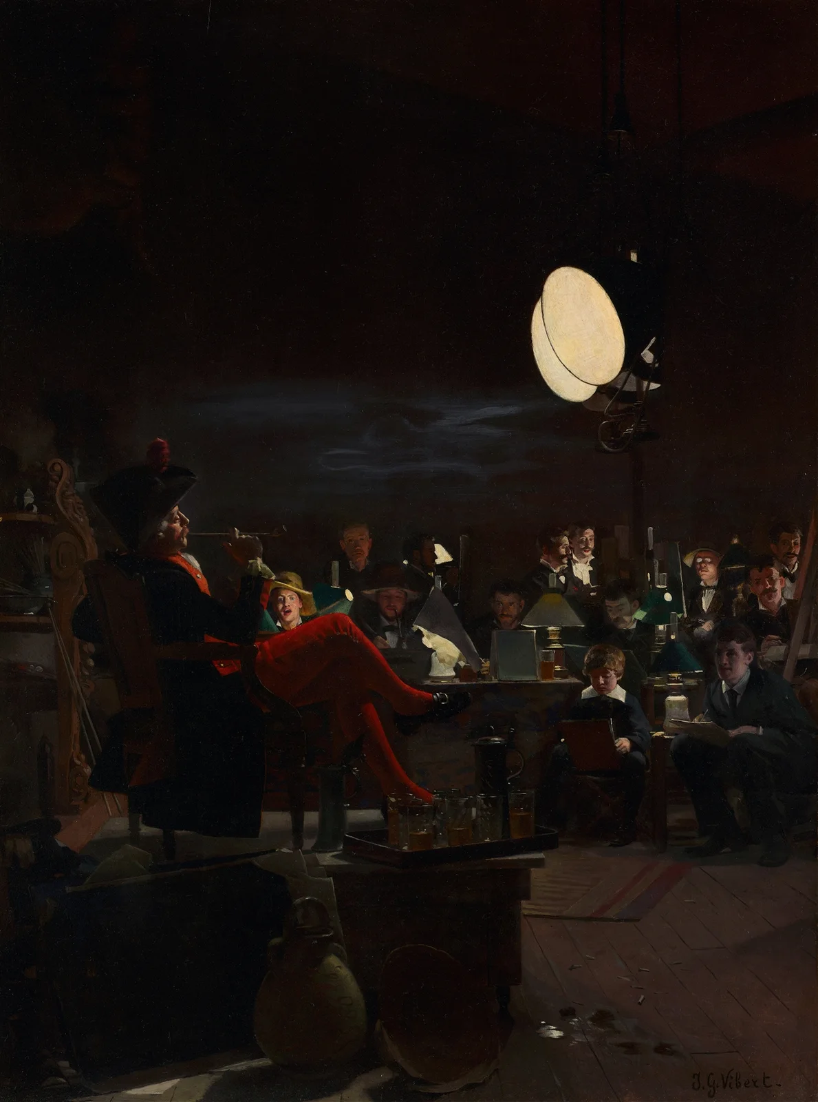 A Night Class av Jehan Georges Vibert
