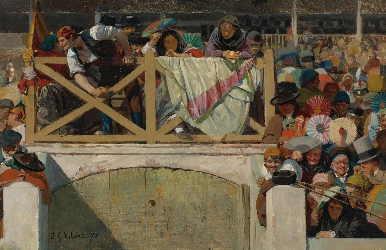 At the corrida av Jehan Georges Vibert