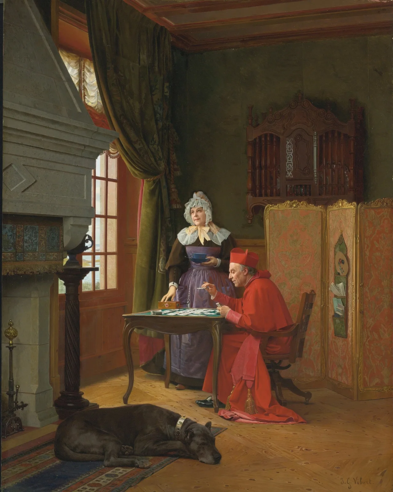 The Three Patiences av Jehan Georges Vibert