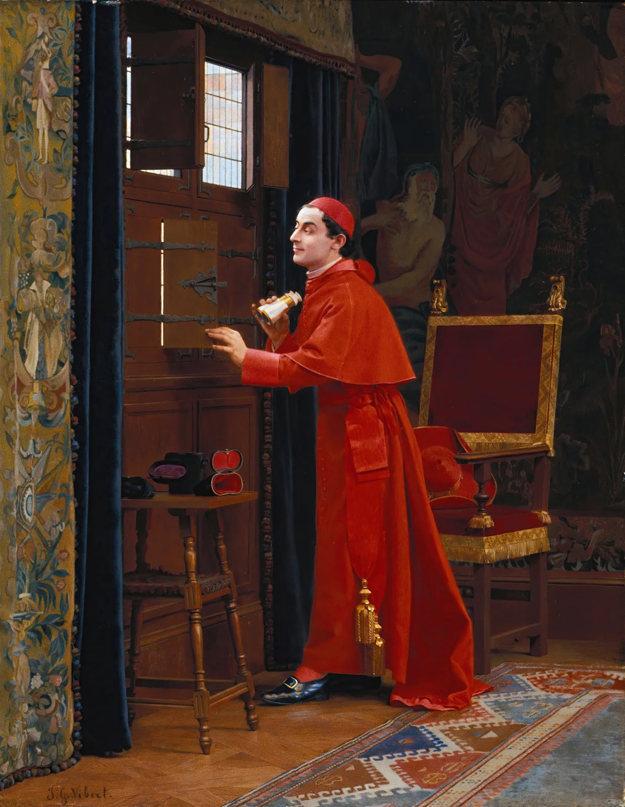 The View (19th century) av Jehan Georges Vibert