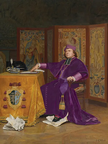 The wrath of the bishop av Jehan Georges Vibert
