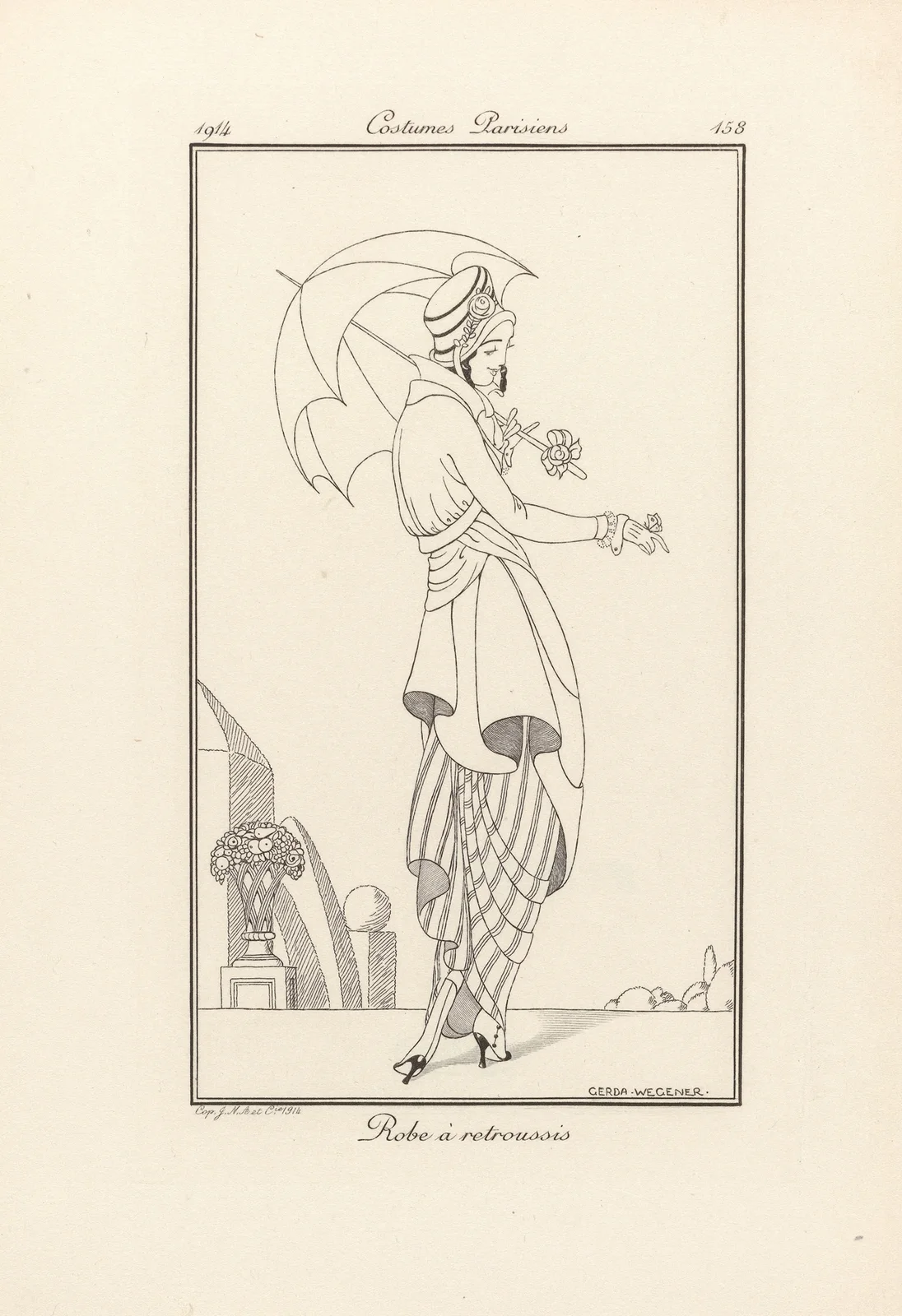 Robe à retroussis av Gerda Wegener