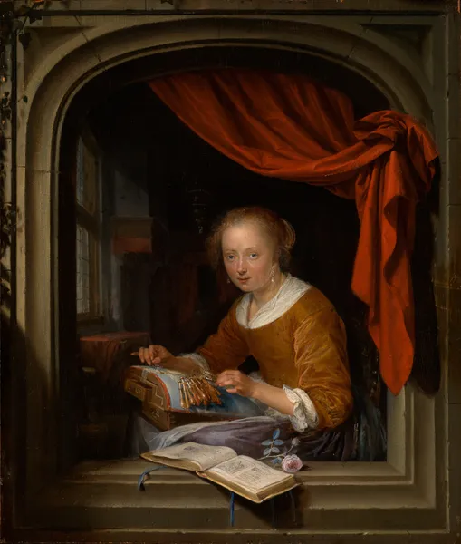 The lace maker av Gerrit Dou