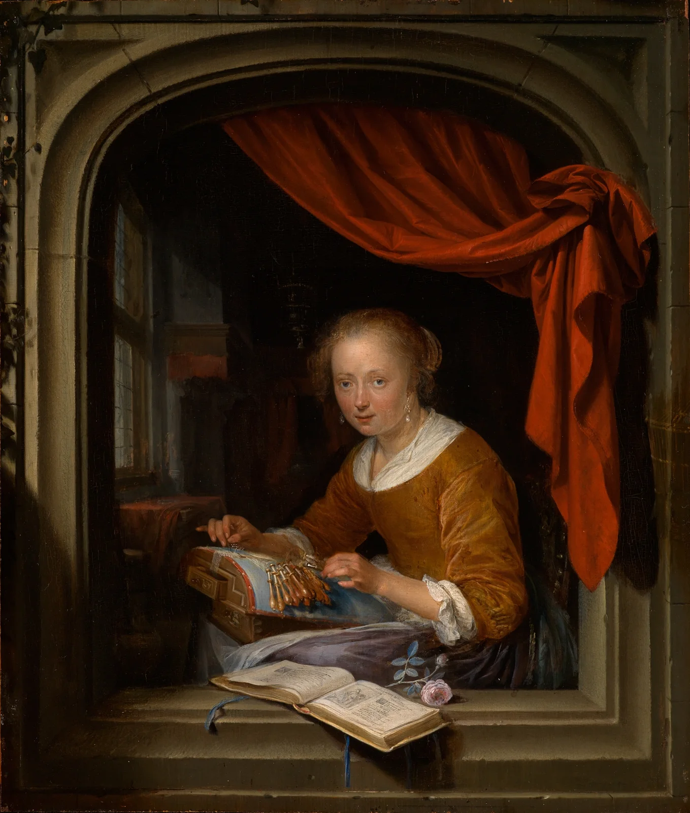 The lace maker av Gerrit Dou