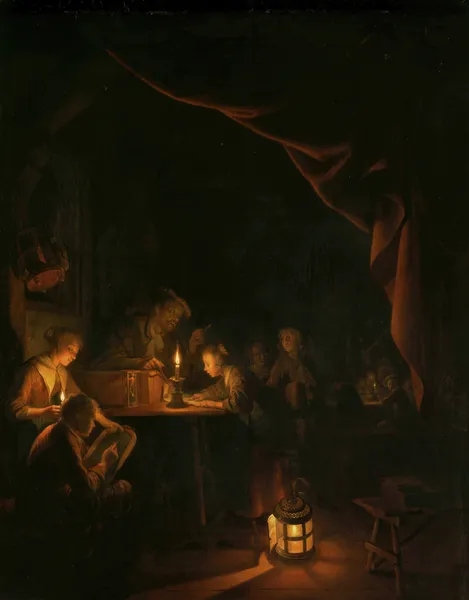 The Night School av Gerrit Dou
