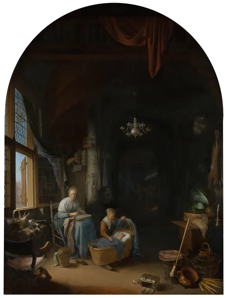 The Young Mother av Gerrit Dou