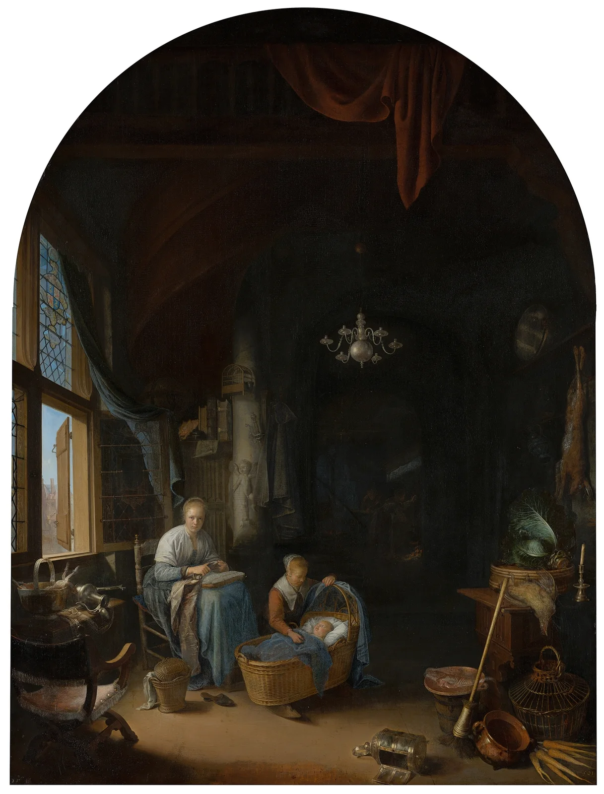 The Young Mother av Gerrit Dou