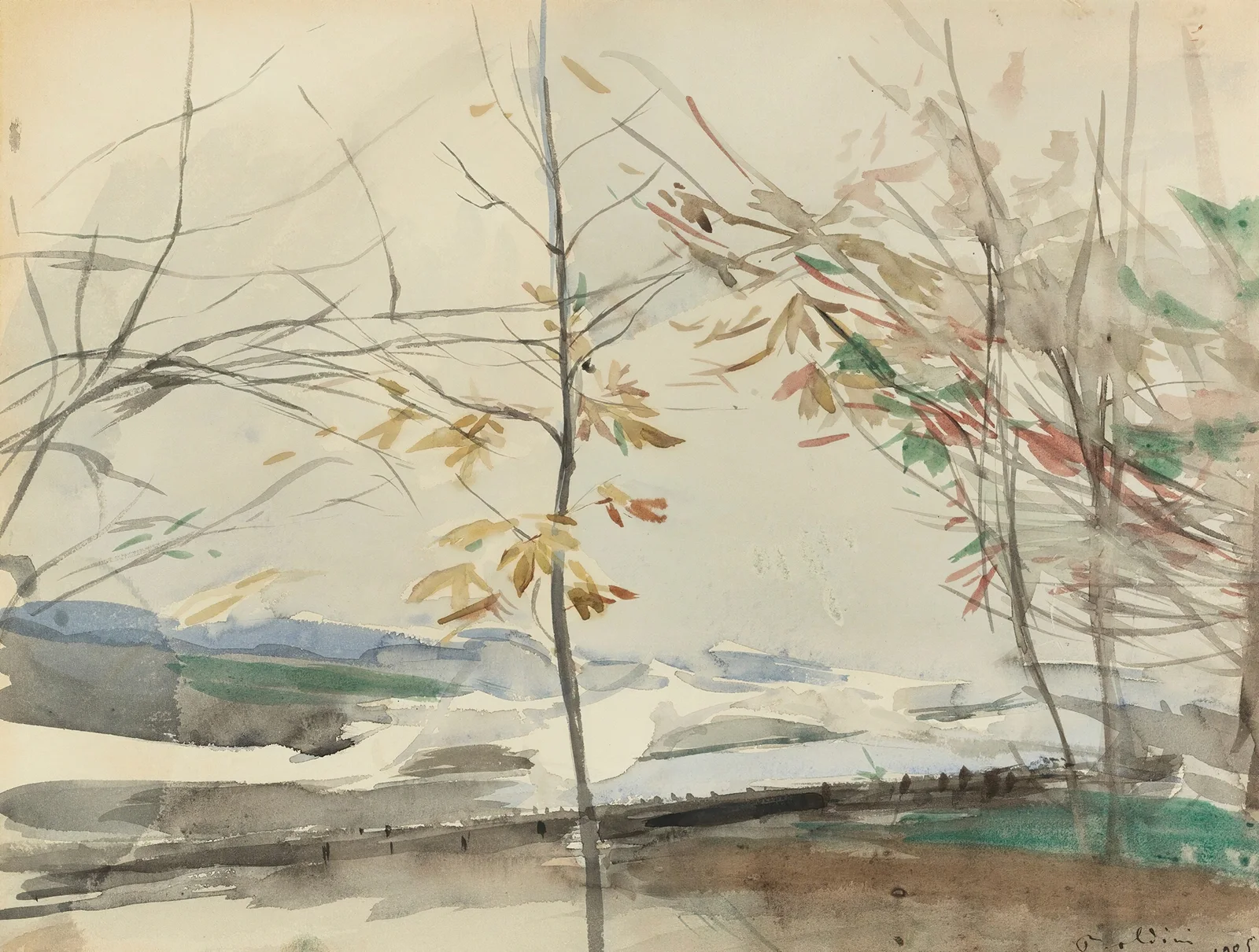 Autumn Landscape With Trees av Giovanni Boldini