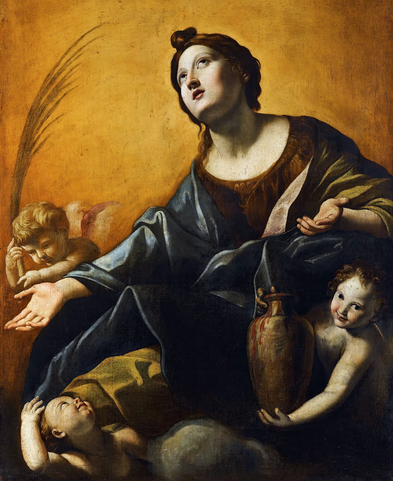 Saint Praxedis av Giovanni Lanfranco