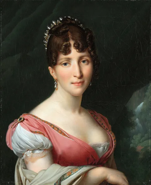 Portrait of Hortense de Beauharnais, Queen of Holland av Anne Louis Girodet-Trioson