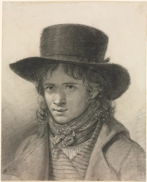 Self-Portrait in a Hat av Anne Louis Girodet-Trioson