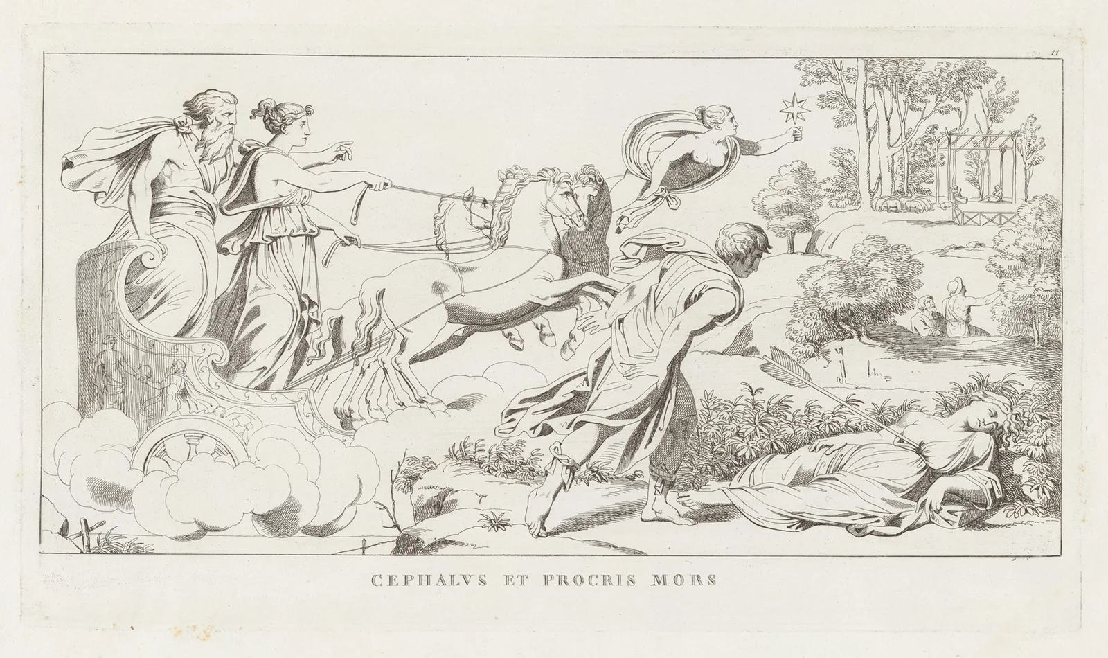Cephalus et Procris Mors av Giulio Romano