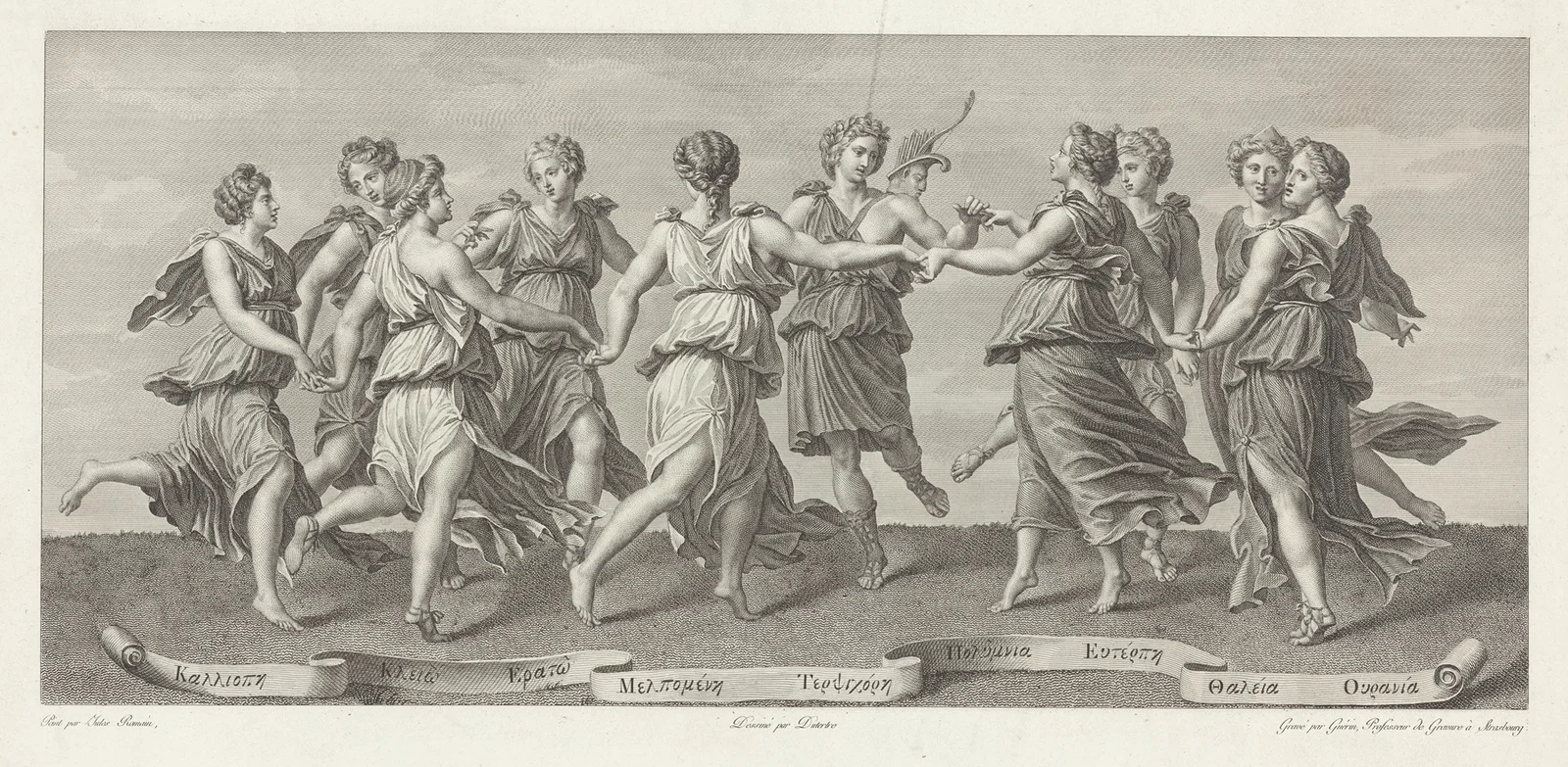 La danse des Muses av Giulio Romano