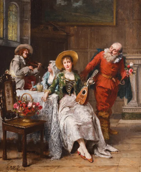 The music lesson av Giuseppe Castiglione