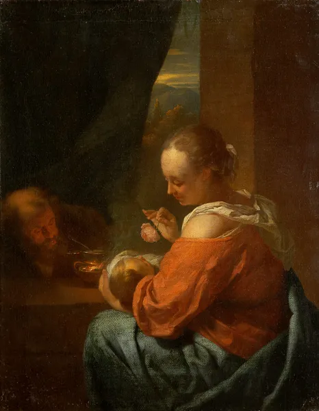 The Holy Family av Godfried Schalcken