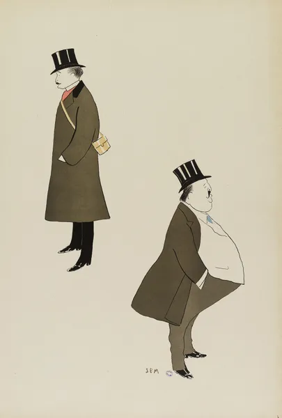 Comte de Fels et un autre personnage av Georges Goursat (Sem)