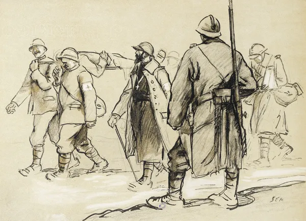 Convoi de blessés av Georges Goursat (Sem)