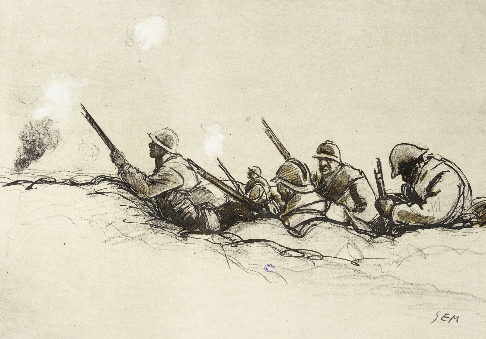 Dans la tranchée av Georges Goursat (Sem)