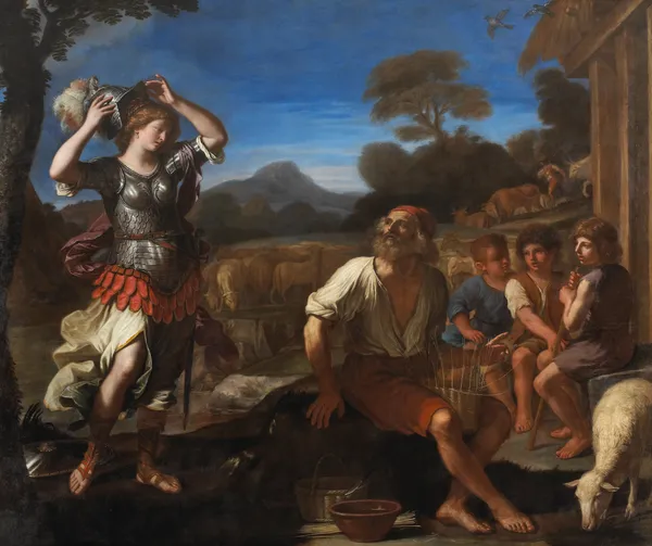 Erminia and the Shepherds av Guercino