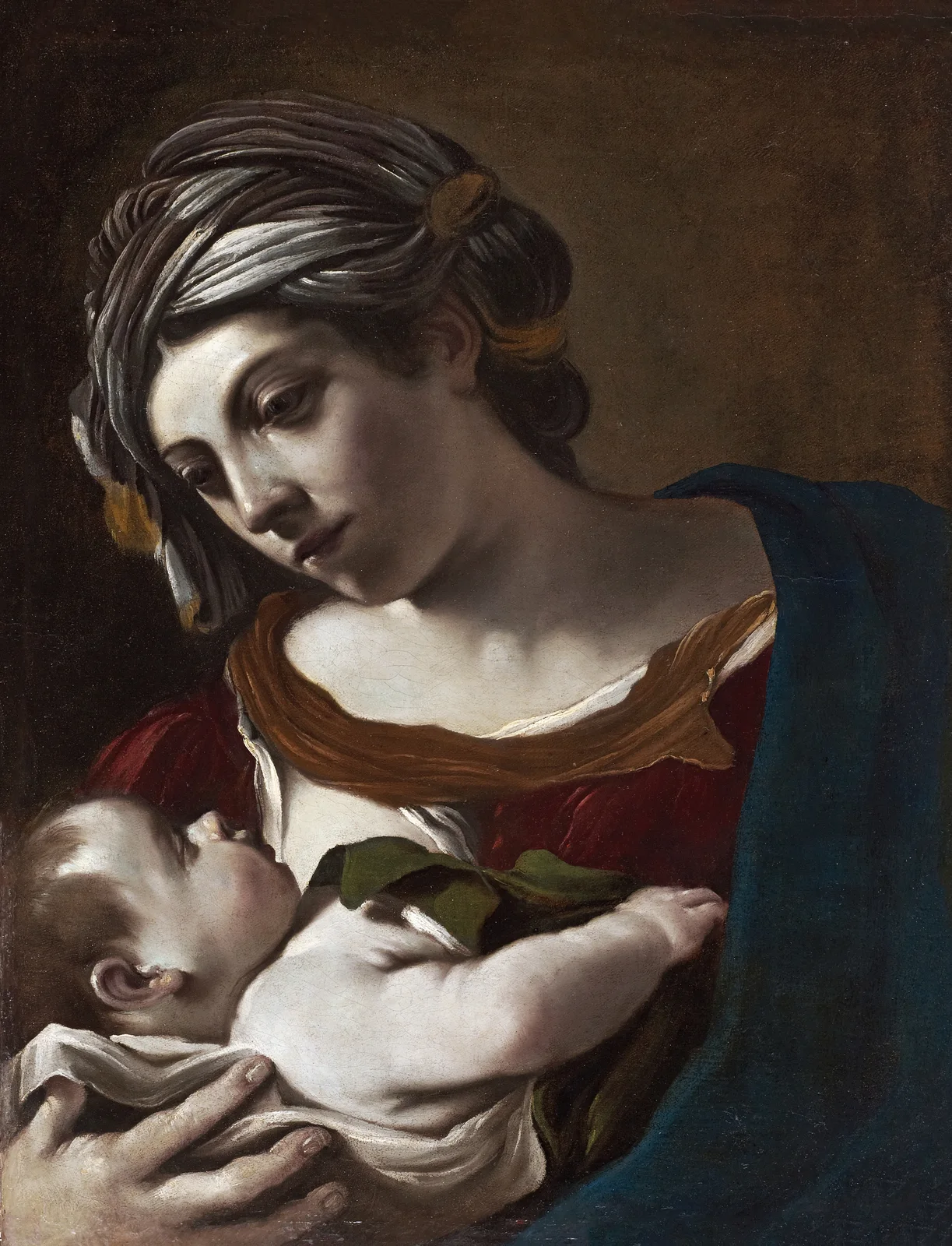 Virgin and Child av Guercino