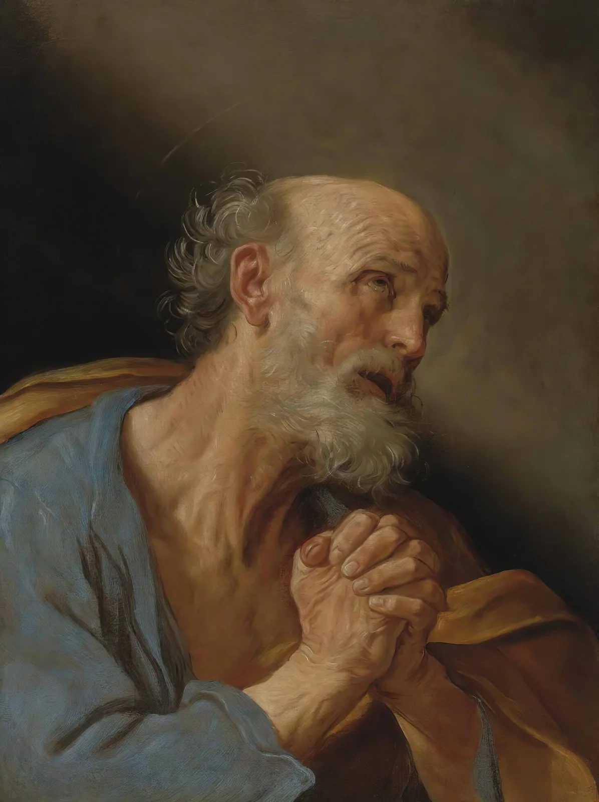 The Penitent Saint Peter av Guido Reni
