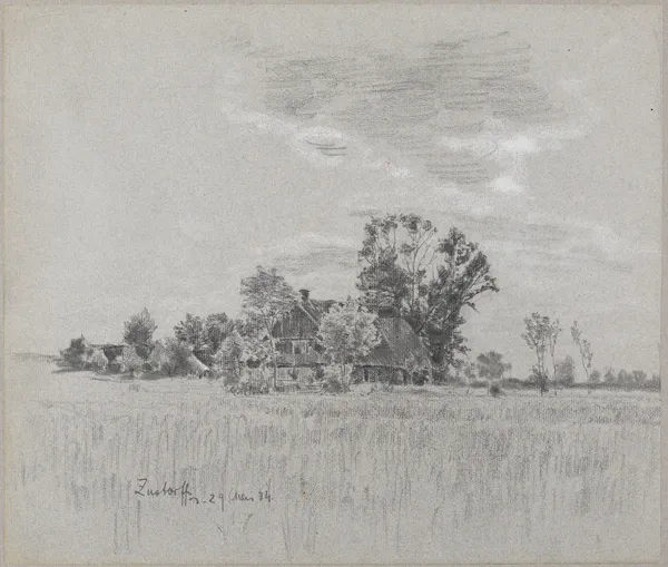 Bauernhaus in Zustorf av Gustav Kampmann