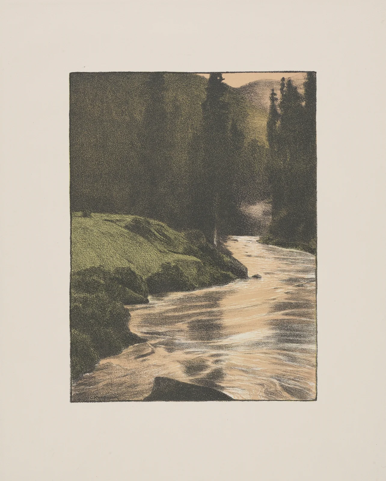 Stream in the Mountains av Gustav Kampmann