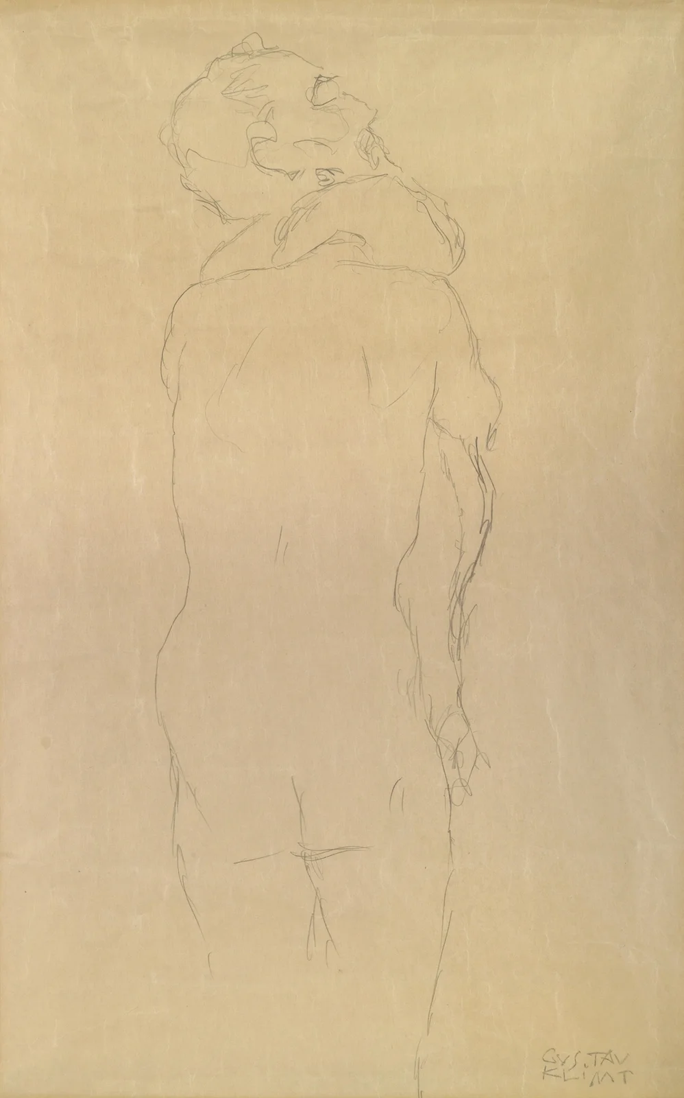 Adam und Eva Studie av Gustav Klimt
