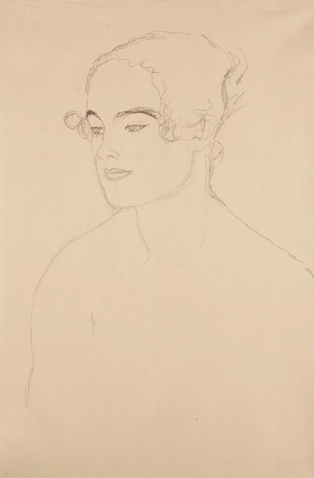 Brustbild nach links (torso facing left) av Gustav Klimt