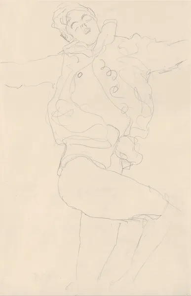 Dancing Woman with Cape av Gustav Klimt