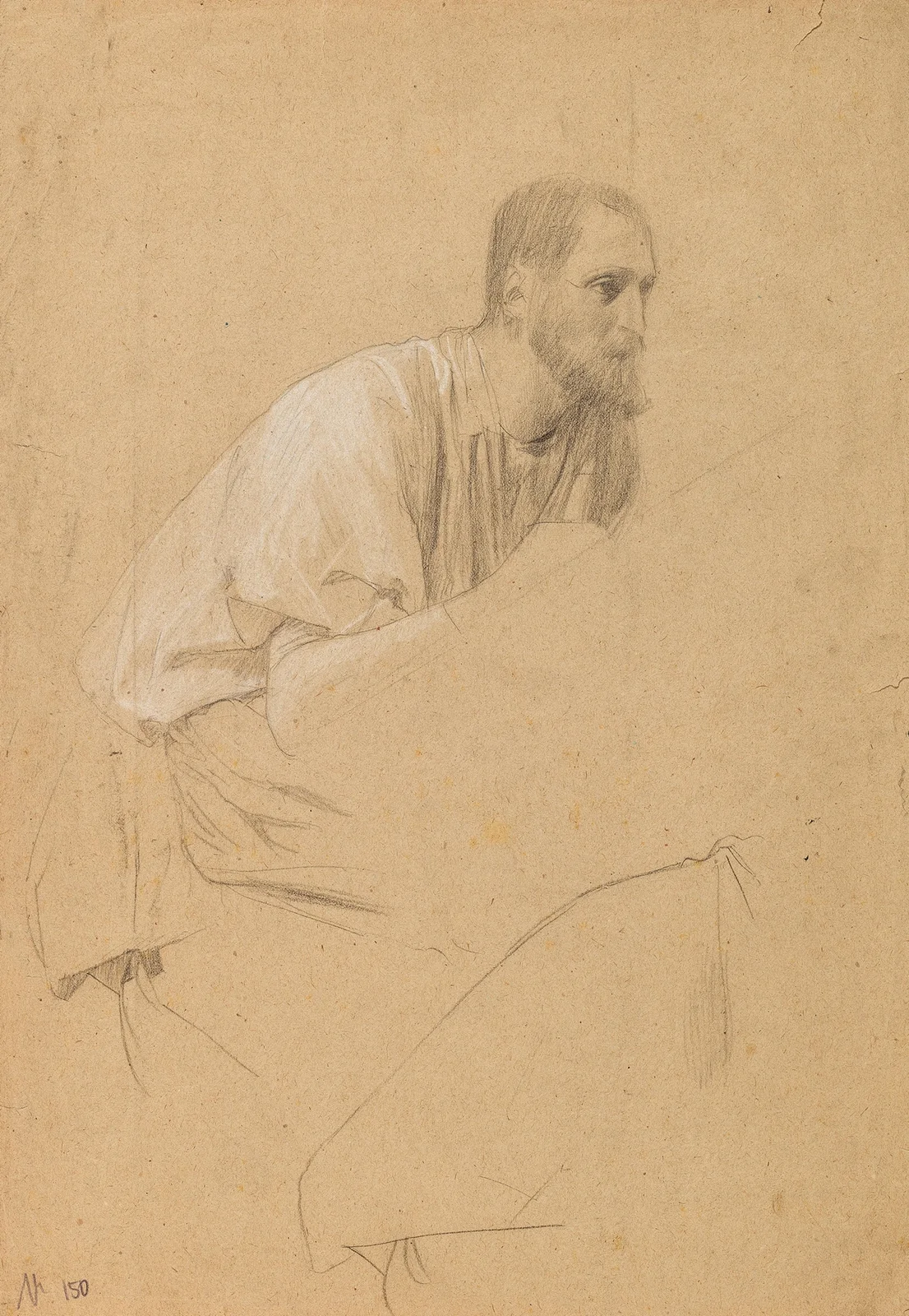 Drawing older man av Gustav Klimt