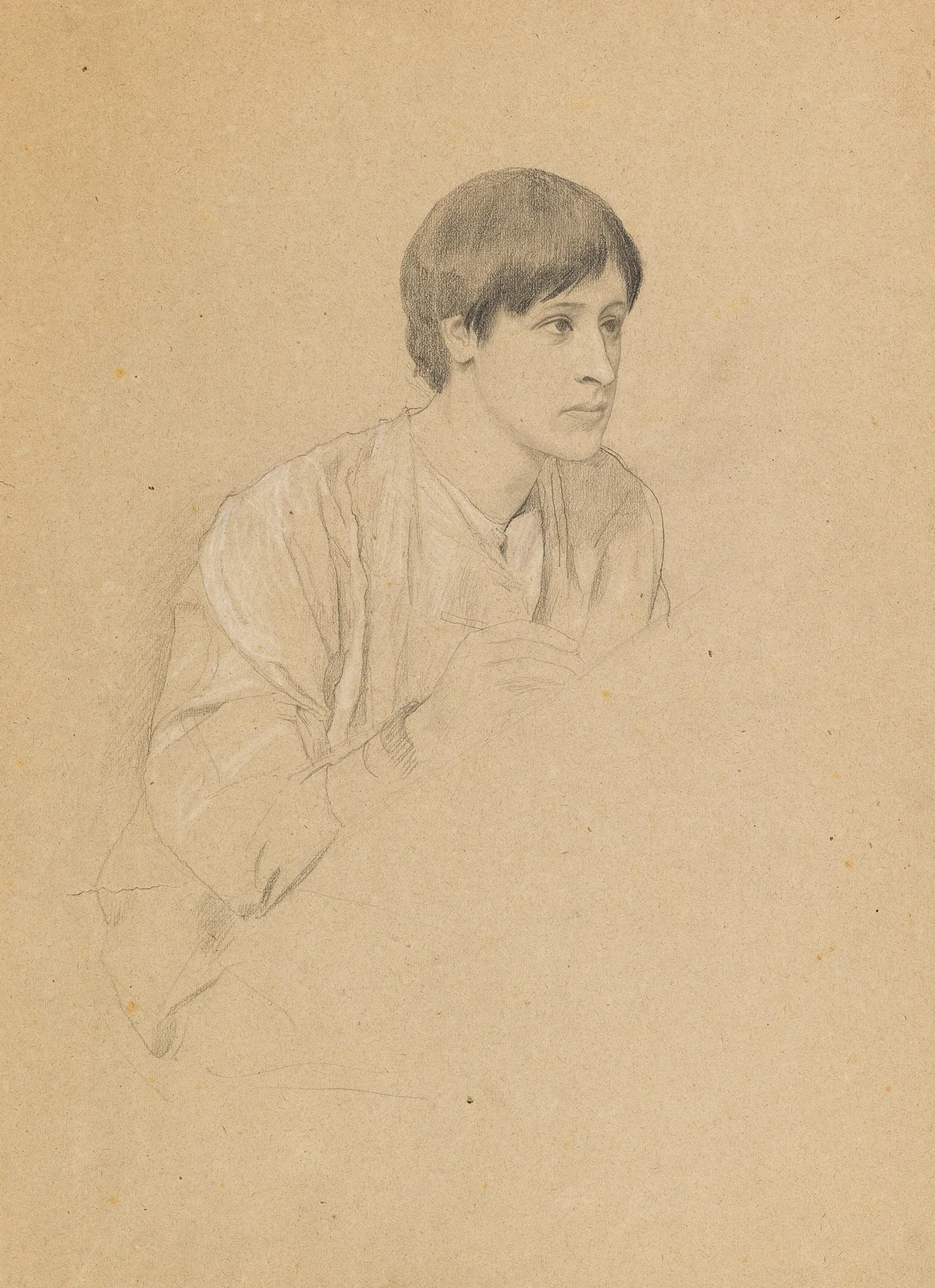Drawing young man av Gustav Klimt