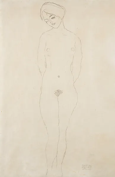 Étude en rapport avec ‘Die Freundinnen’ av Gustav Klimt