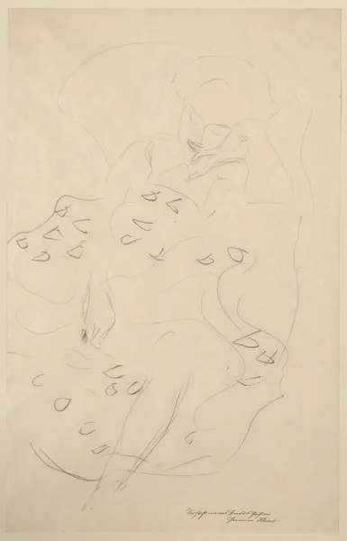 Girl Seated in a Chair av Gustav Klimt