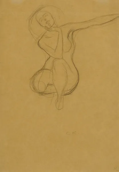 Hockender Weiblicher Akt (Squatting Female Nude) av Gustav Klimt