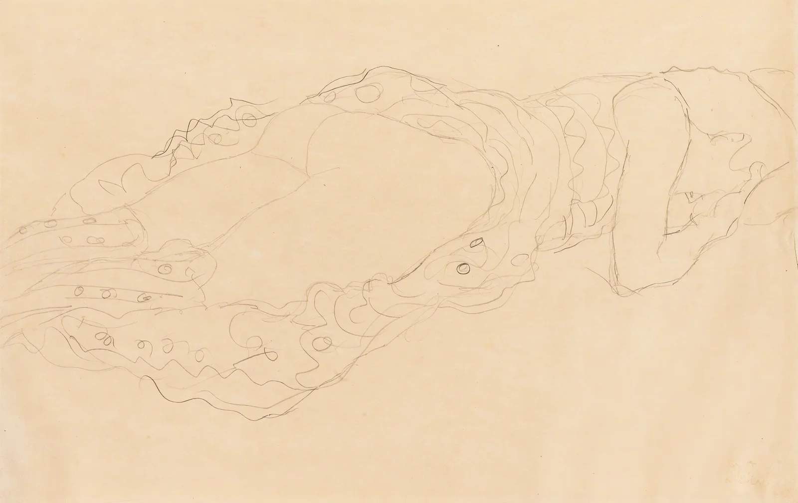 Liegende (Reclining Nude) av Gustav Klimt