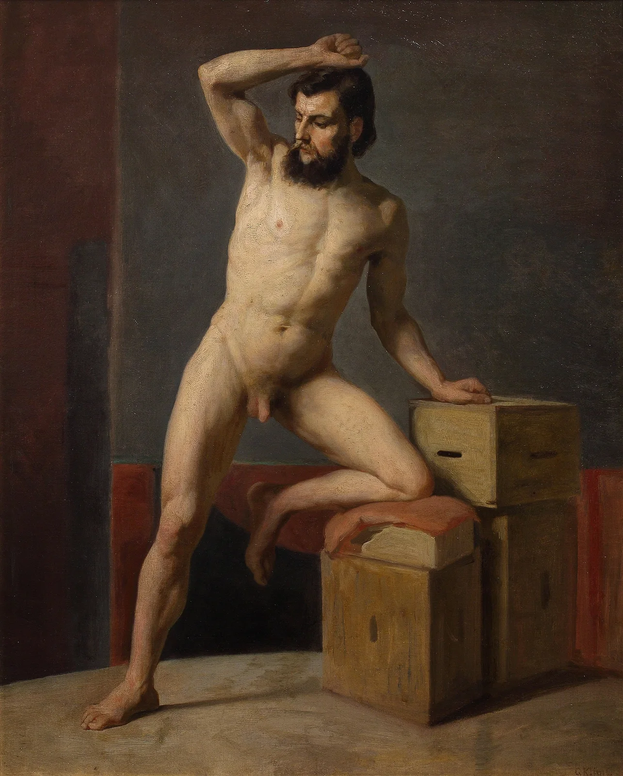 Male act av Gustav Klimt