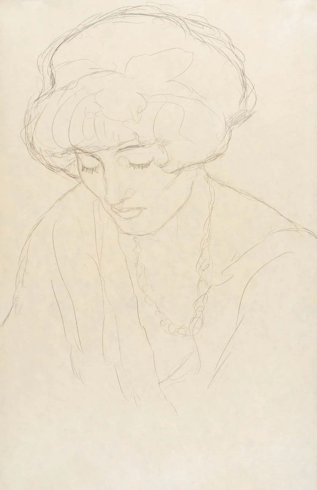 Mit gesenktem Blick av Gustav Klimt