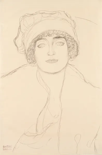 Podobizna v klobouku av Gustav Klimt