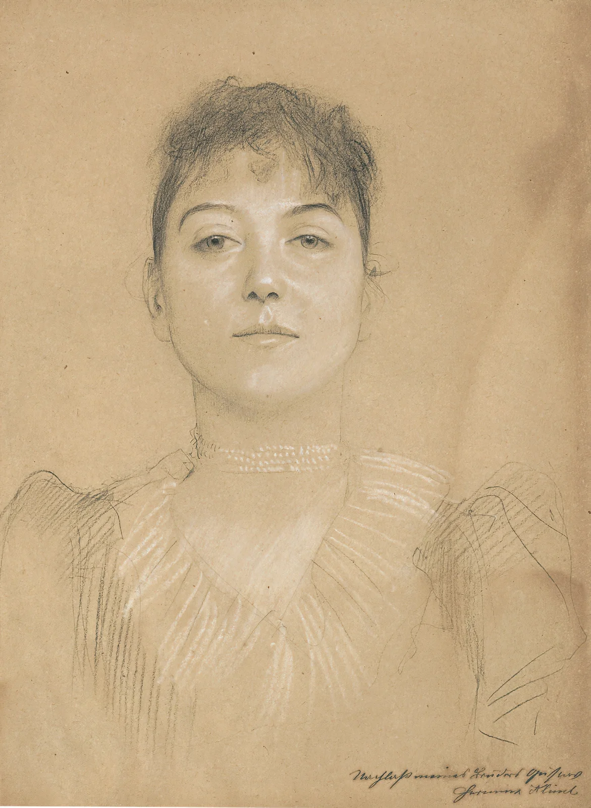 Portrait einer Frau av Gustav Klimt