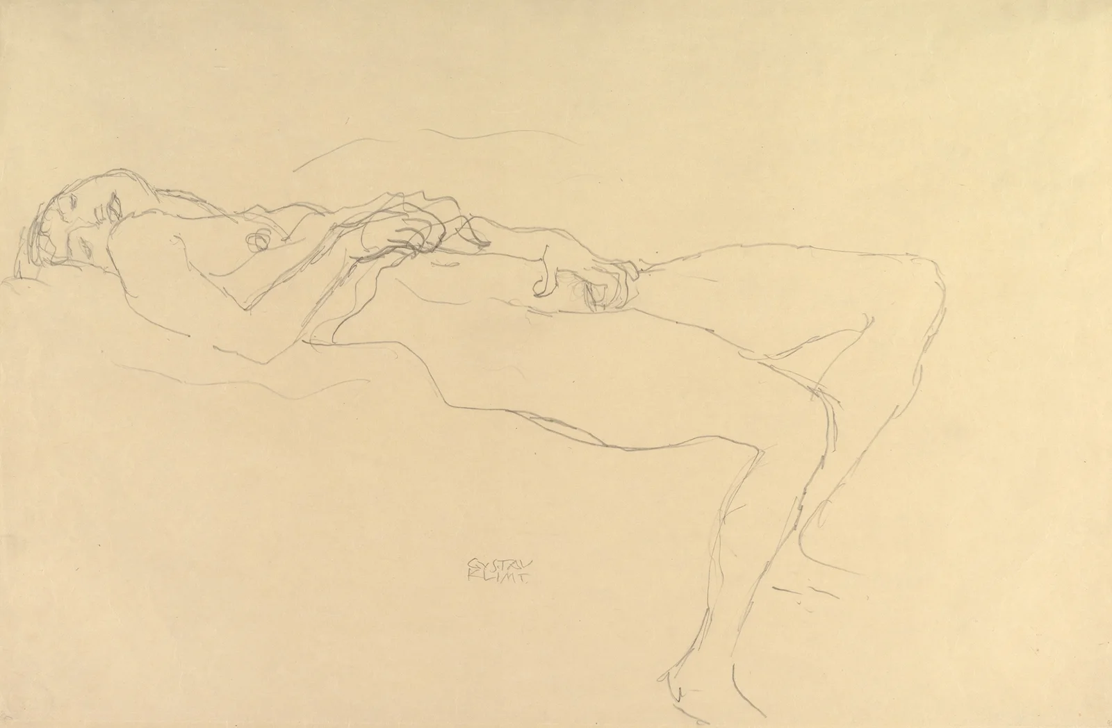 Reclining Nude av Gustav Klimt