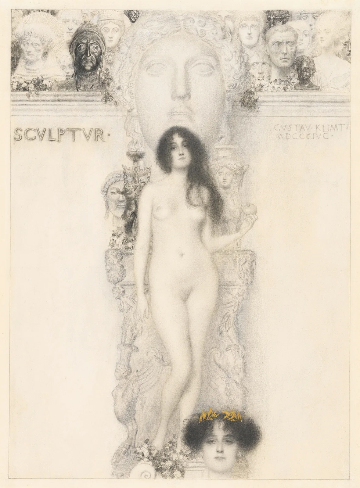 Sculptur av Gustav Klimt