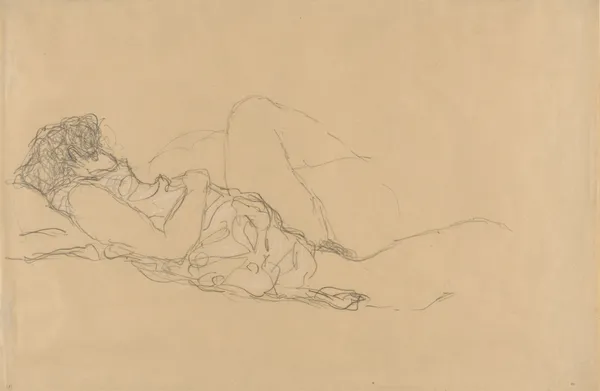 Sleeping Woman av Gustav Klimt