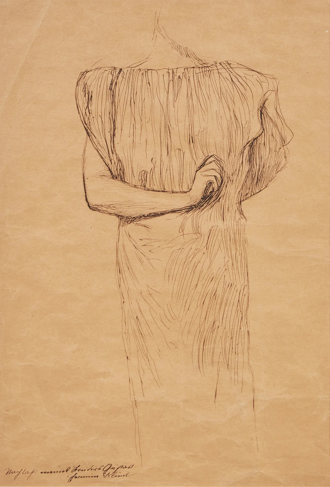 Stehende von vorne av Gustav Klimt