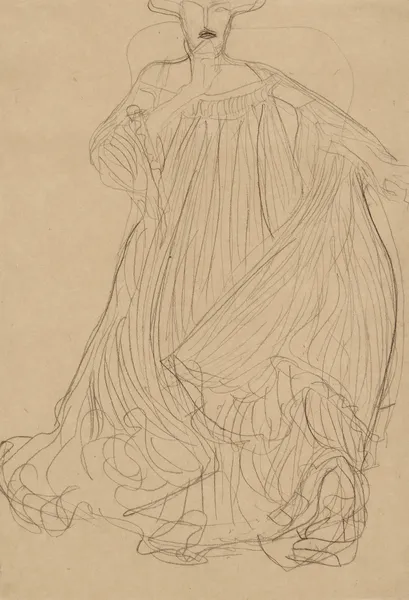 Study for Portrait I of Adele Bloch-Bauer, 1903 – nr 1 av Gustav Klimt