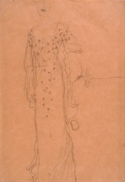 Study for Portrait of Adele Bloch-Bauer I av Gustav Klimt