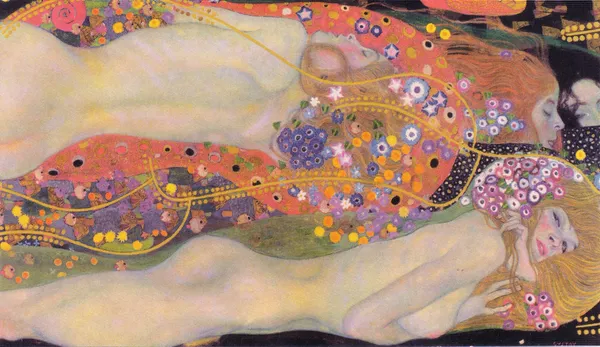 Water Serpents II av Gustav Klimt