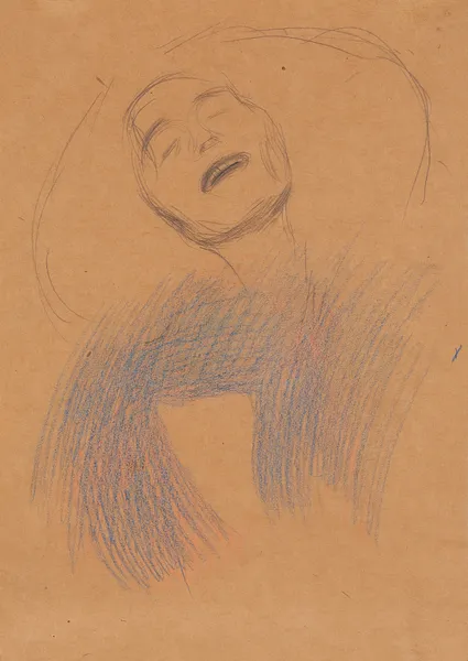 Weiblicher Kopf (Female Head) av Gustav Klimt