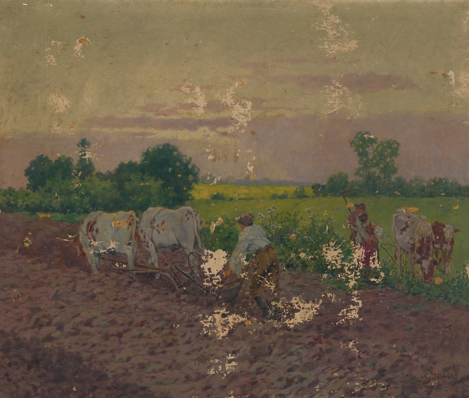 Ploughing av Gustáv Mallý
