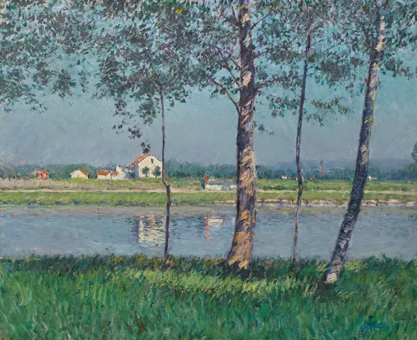 Rive de la Seine au Petit-Gennevilliers av Gustave Caillebotte
